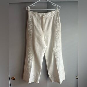 Zimmermann Embroidered Linen Pants